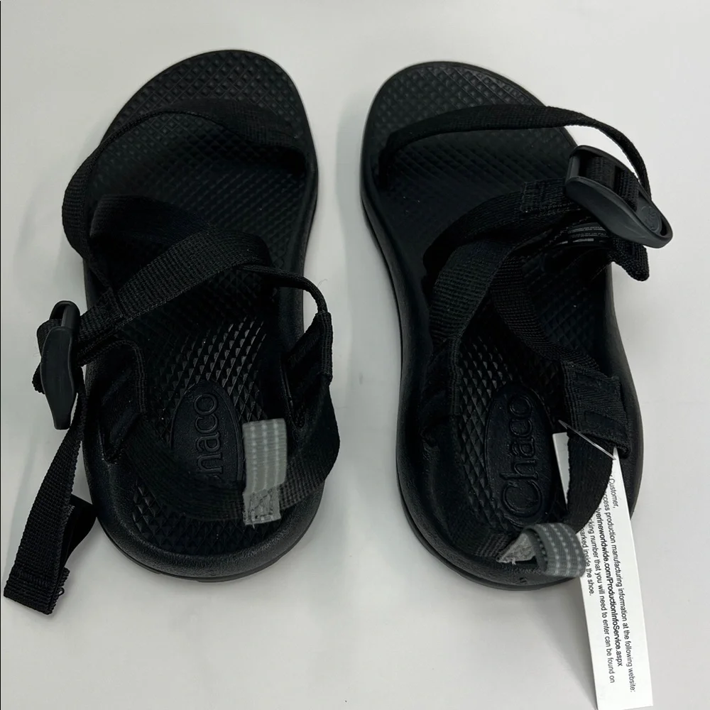 Chaco Z/1 EcoTread Sandals Black Unisex Kids US 2 Outdoor Hiking New